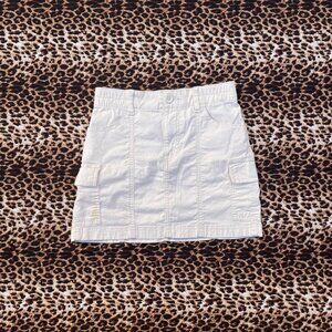 khaki cargo mini skirt